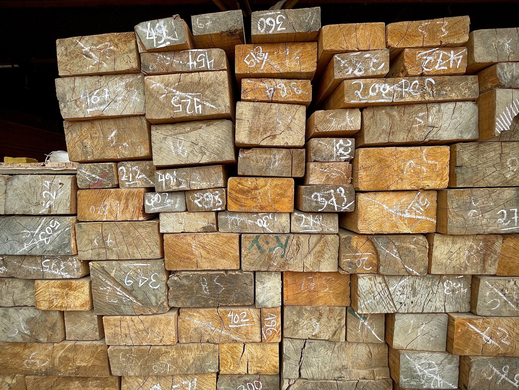Débit de bois numéroté