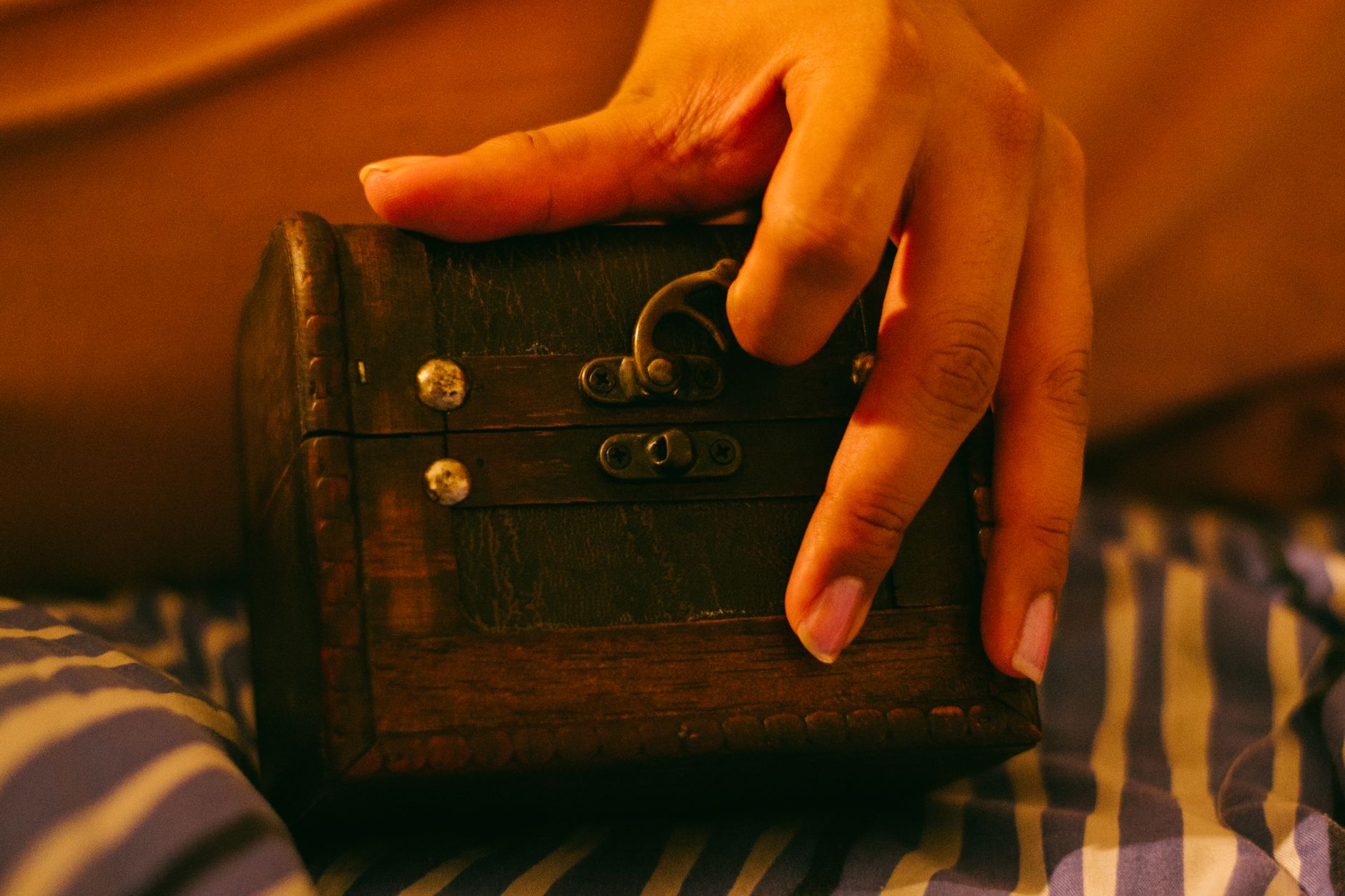 Coffret ancien à serrure