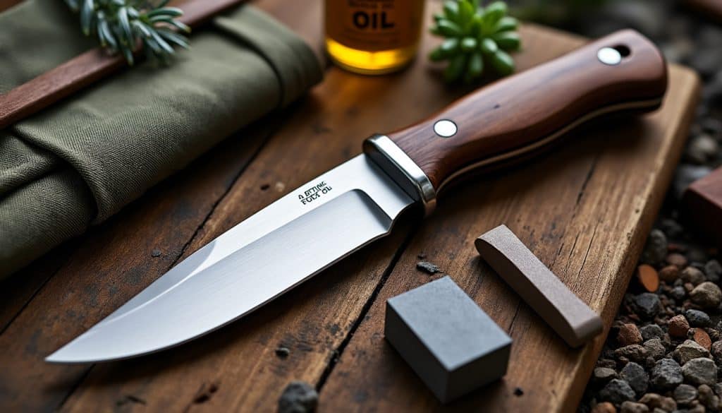 Couteau de chasse : lame, manche et entretien